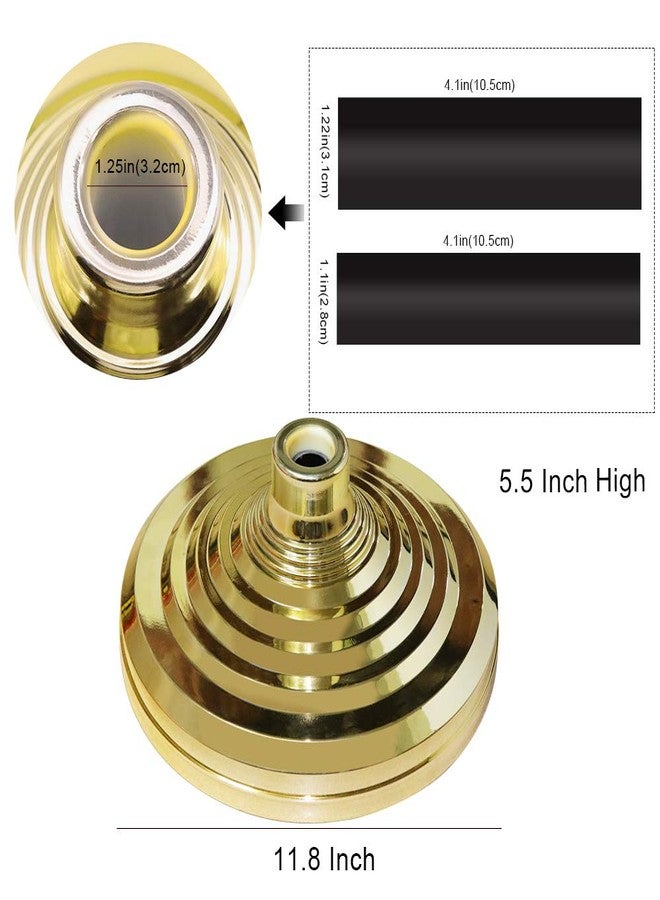 HOOSUN Base Stand for Flag Indoor Outdoor,Flag Pole Floor Stand Base Hold Flagpole Indoor Gold Banner Holder for 1.3'',1.1''And 0.9'' Diameter Flagpole - Image 2